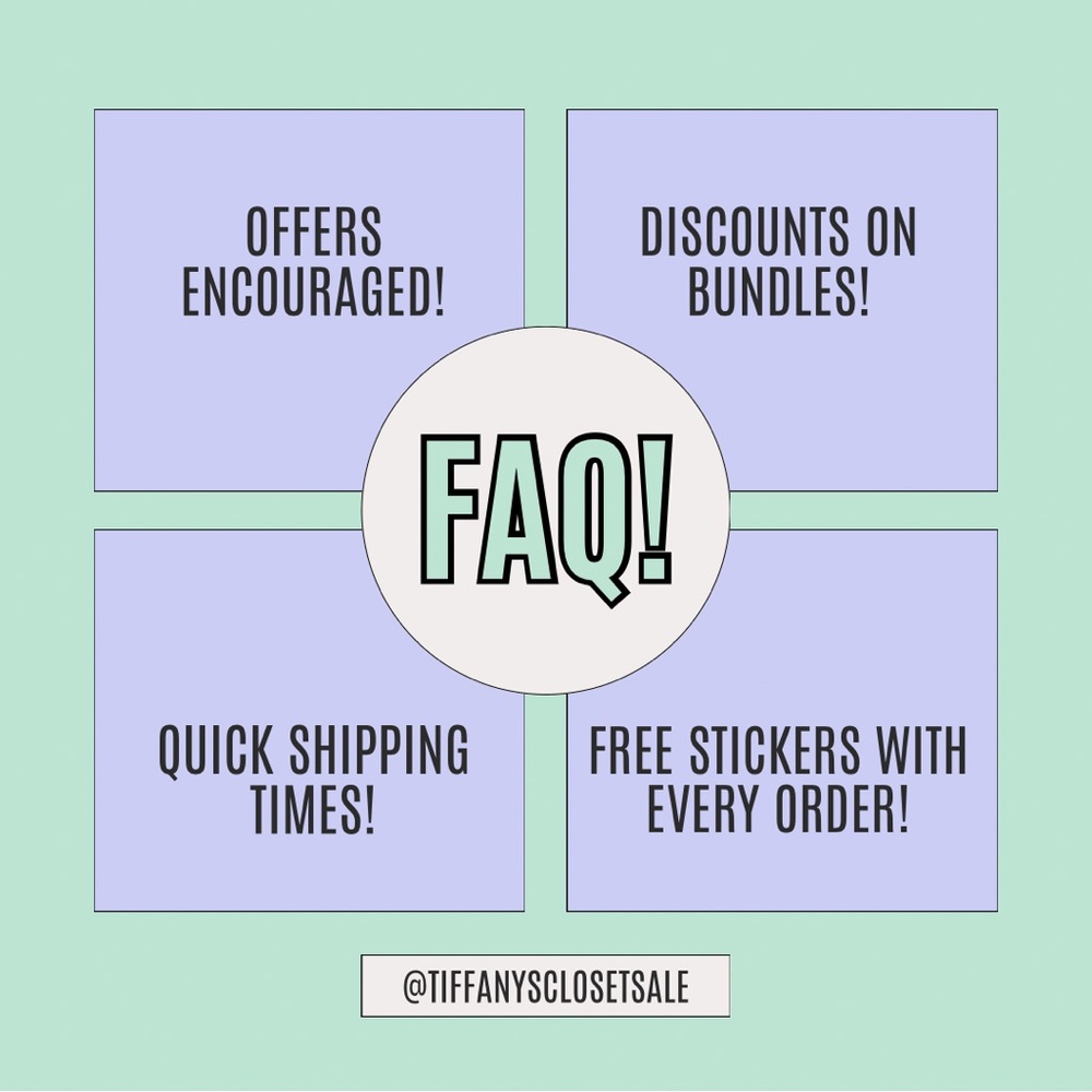 READ ME! Shop FAQ's
